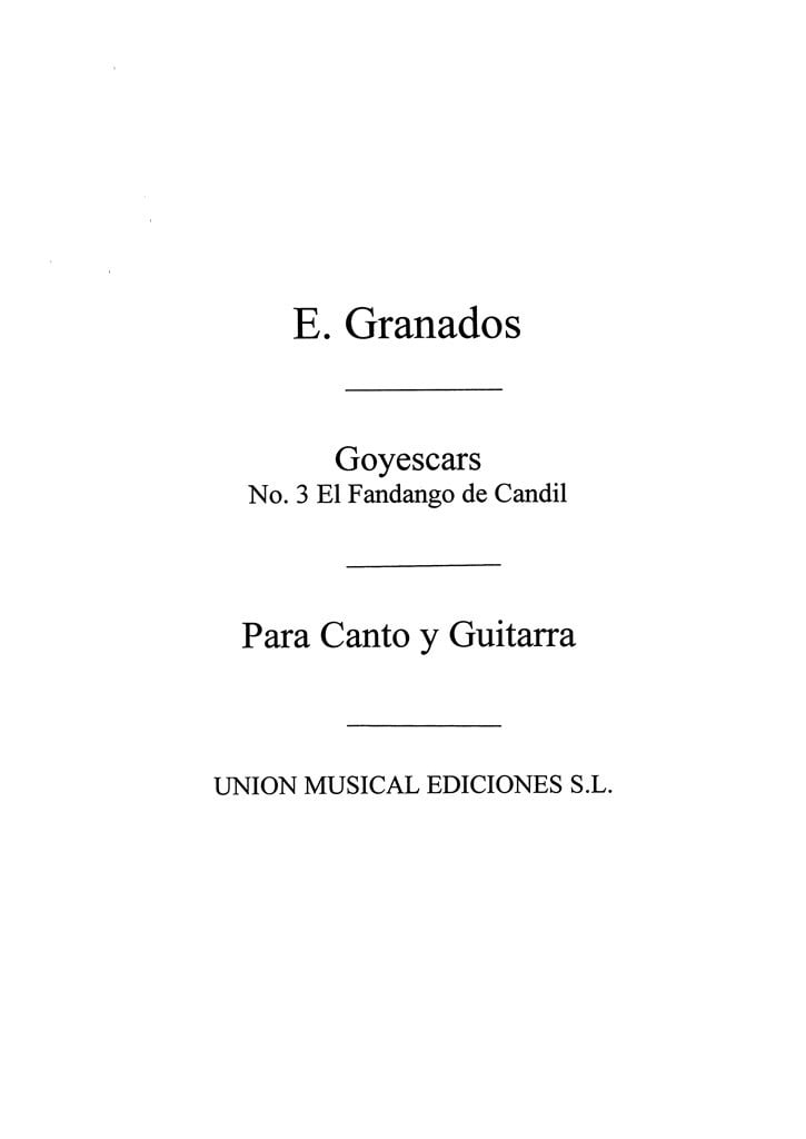 El Fandango Del Candil No.3 From Goyescas